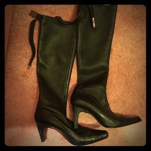 GORGEOUS VINTAGE CHANEL BLK KNEE HI BOOTS  40
